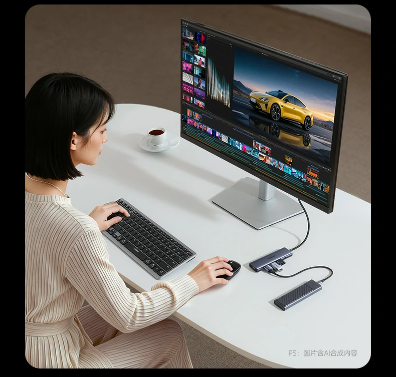 人性化接口布局 - 插拔方便,标识清晰易辨 多角度展示接口排列与标识