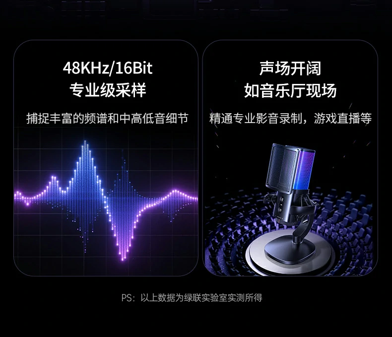 绿联cm581 3.5mm耳机监听接口支持实时调整