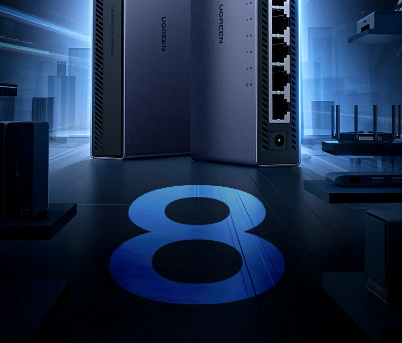 办公桌面整洁方案 - 一台交换机解决多设备联网 小型办公室桌面网络拓展应用场景