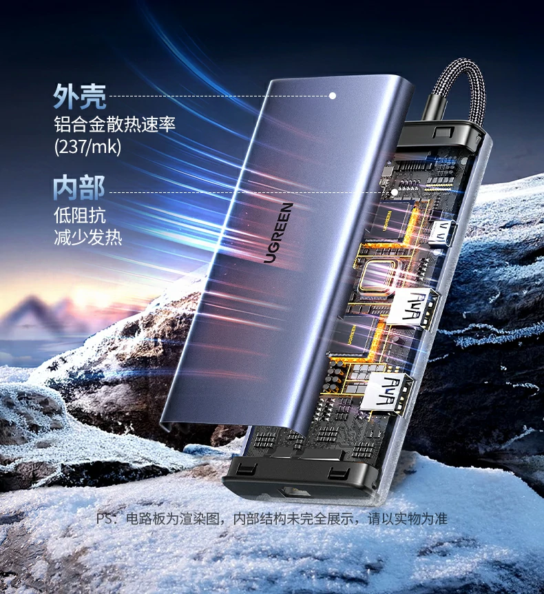 全场景适用 - 一坞满足多元数字生活需求 绿联cm639产品应用场景汇总图:办公/设计/编程/娱乐