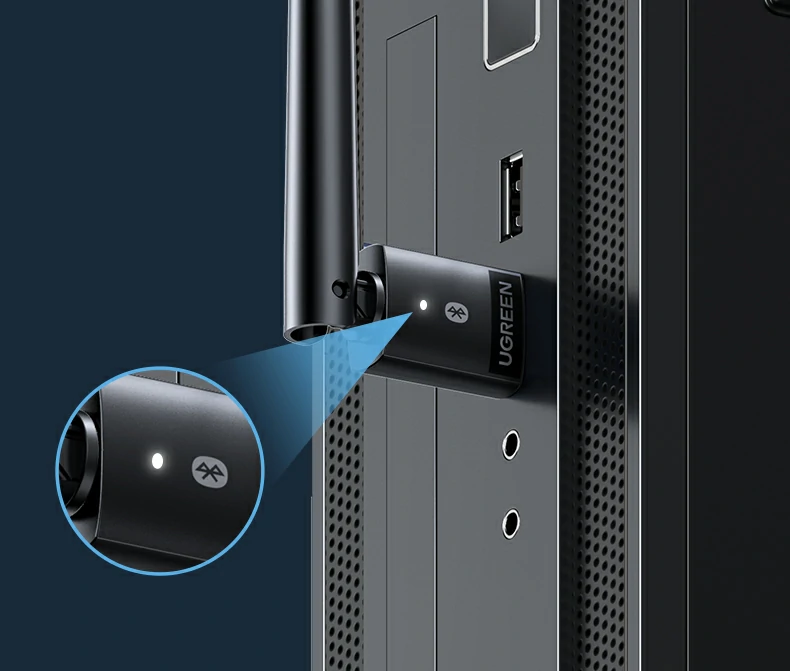 绿联cm749蓝牙适配器轻巧便携易收纳