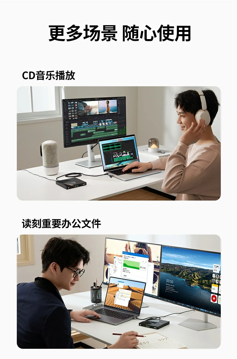 绿联cm780办公文件刻录备份场景