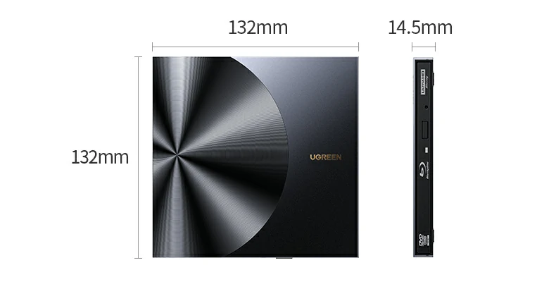 绿联cm780产品总结图：6倍速bd蓝光读刻一体机