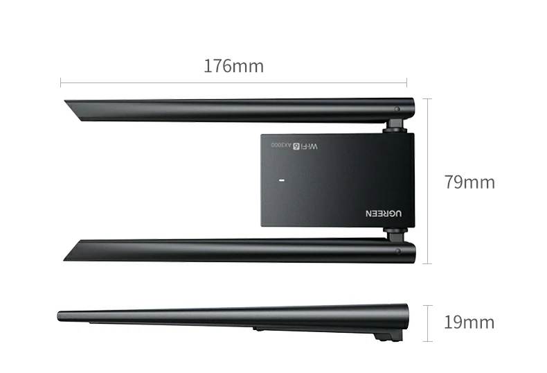 绿联cm787 - usb ax3000无线网卡,疾速稳定,多系统兼容 绿联cm787品牌logo与产品细节特写