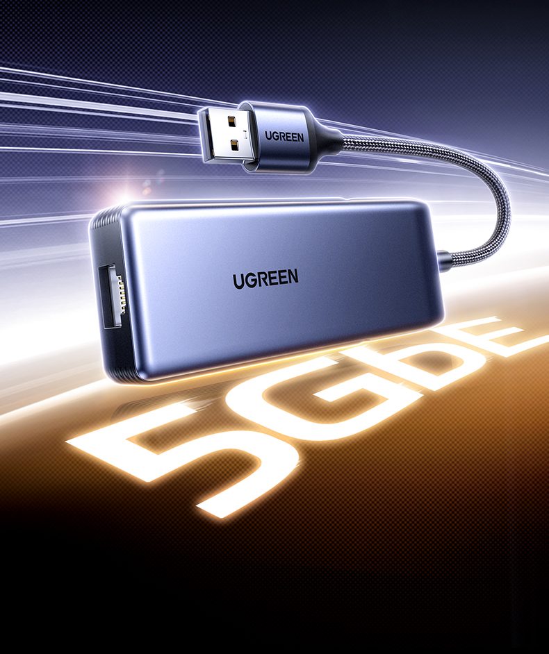 绿联usb-a网卡 加粗铜芯 编织线 抗干扰低损耗