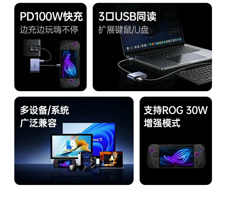 绿联type-c五合一扩展坞 轻薄本笔记本投屏模式示意 绿联type-c五合一扩展坞 轻薄本笔记本投屏模式示意