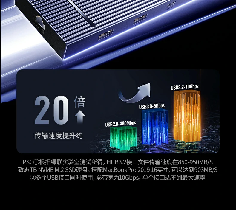 ugreen绿联-更专业更安心的数码品牌 绿联type-c扩展坞支持pd3.0快充协议,充电稳定安全