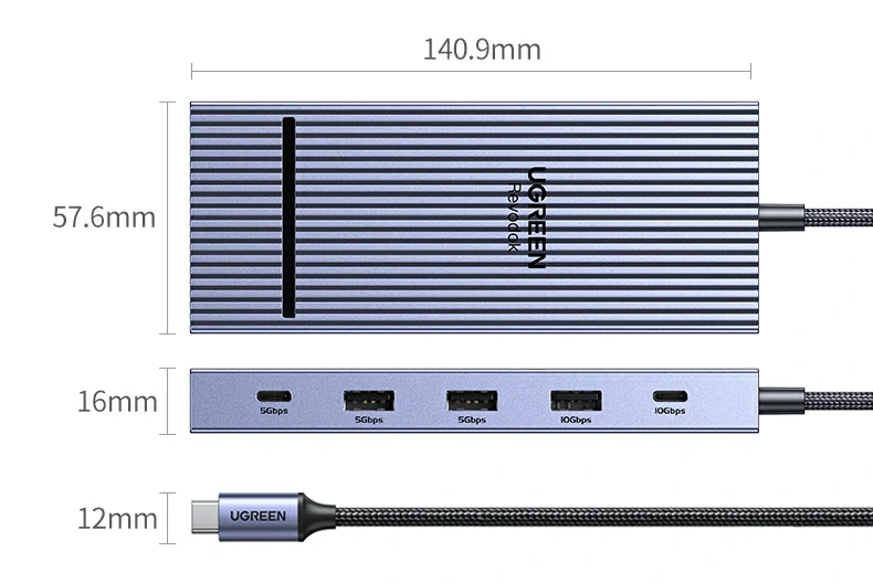 无人机tf卡高速读取航拍4k视频素材 绿联cm886-95614扩展坞tf卡读取无人机素材