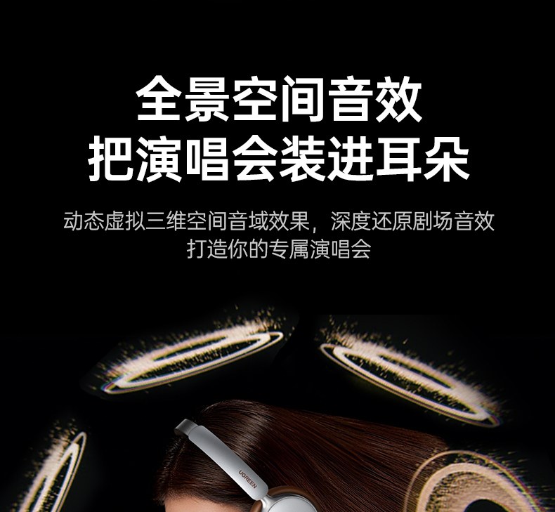 绿联hp207 通勤路上 隔绝地铁噪音 绿联hp207 通勤路上 隔绝地铁噪音