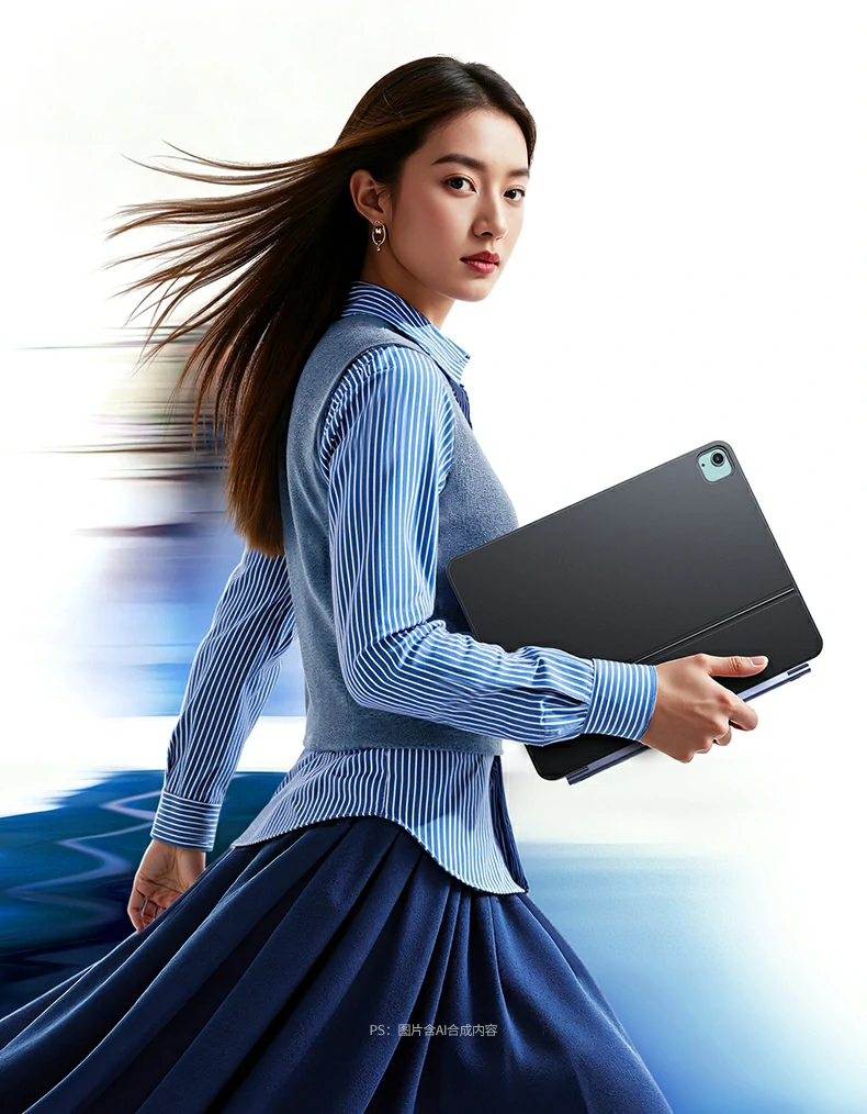 办公桌场景：键盘 ipad处理邮件与文档