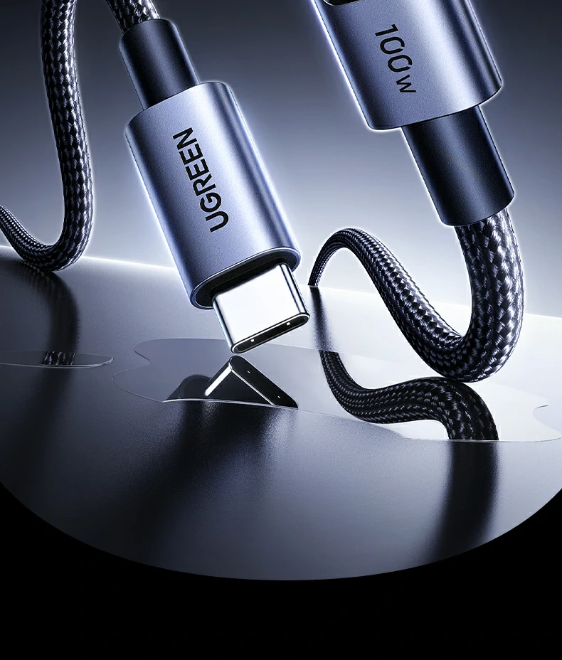 ugreen l529快充线，内置智能数显屏实时显示功率