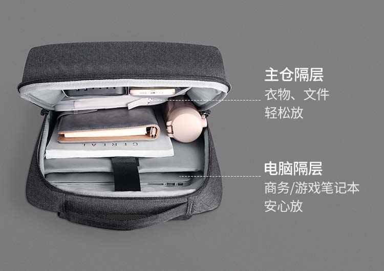 绿联lp664笔记本背包拉链特写，ykk顺滑拉链经久耐用