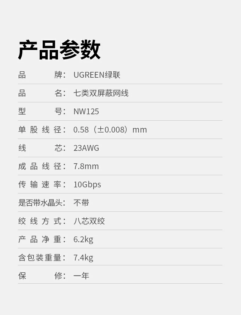 绿联七类双屏蔽网线通过多项测试 质量更可靠