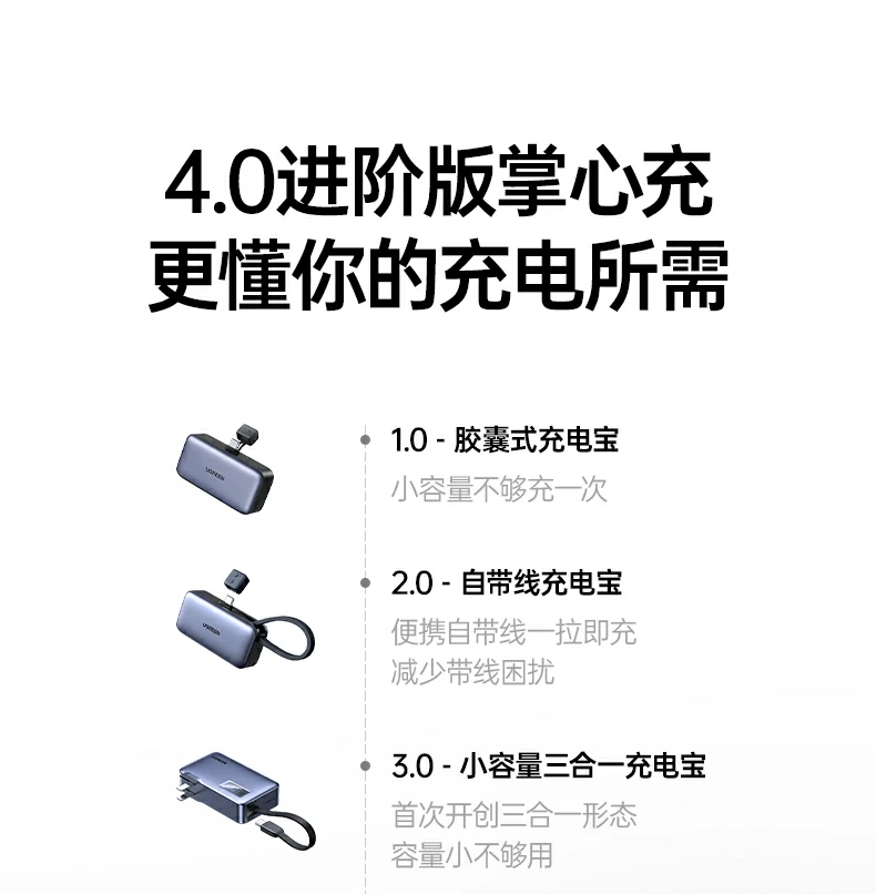 绿联pb512三合一65w快充移动电源全景展示