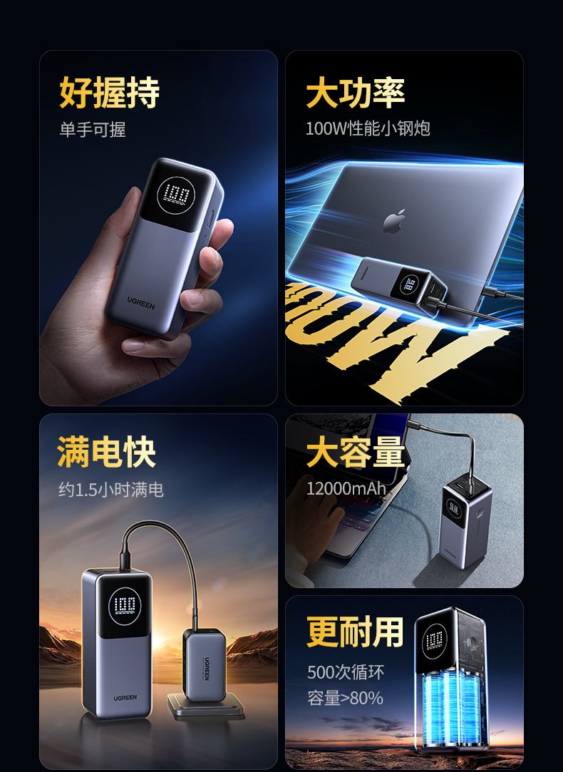 12000mah大容量充电宝 支持手机充电3次以上 12000mah大容量充电宝 支持手机充电3次以上
