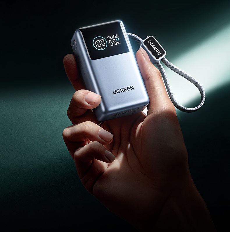 55w疾速闪充 绿联pb727充电宝 手机平板快充不等待