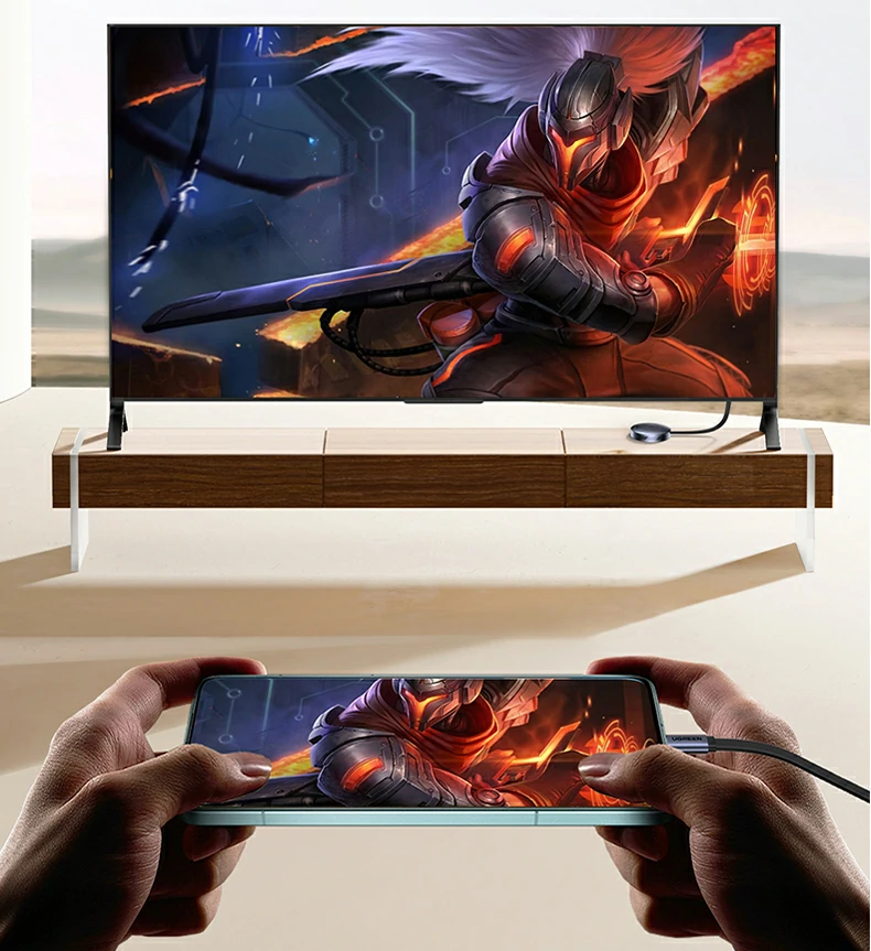 绿联1080p同屏器 课堂网课横竖屏切换示例