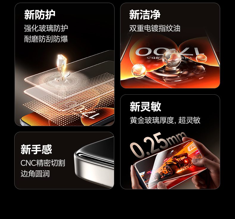 绿联小米17防窥钢化膜 强化玻璃防爆抗刮耐磨