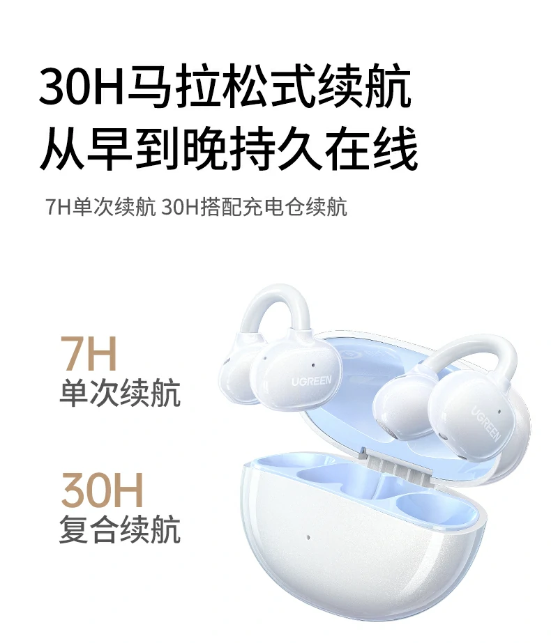 绿联hitune s3 pro开箱内容：耳机 充电盒 说明书 保修卡