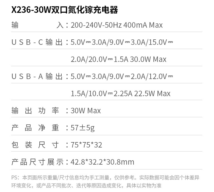 绿联30w氮化镓快充头充电效率高温控精准