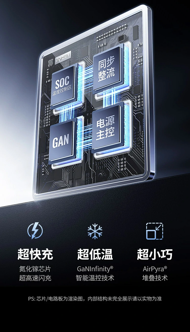 绿联140w快充头边充边用不发烫，稳定安全高效