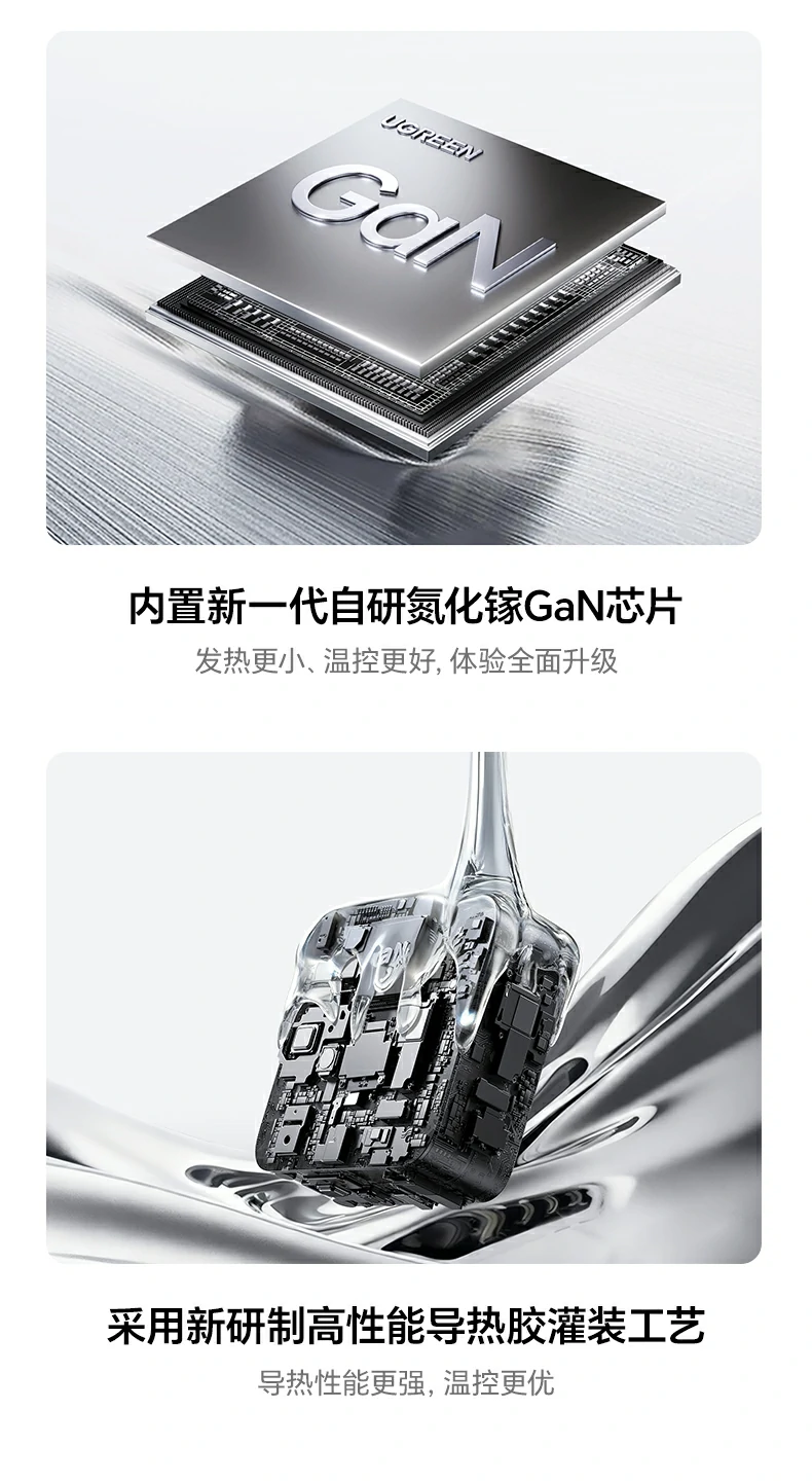 绿联速显冲x773氮化镓芯片内部结构 绿联速显冲x773氮化镓芯片内部结构