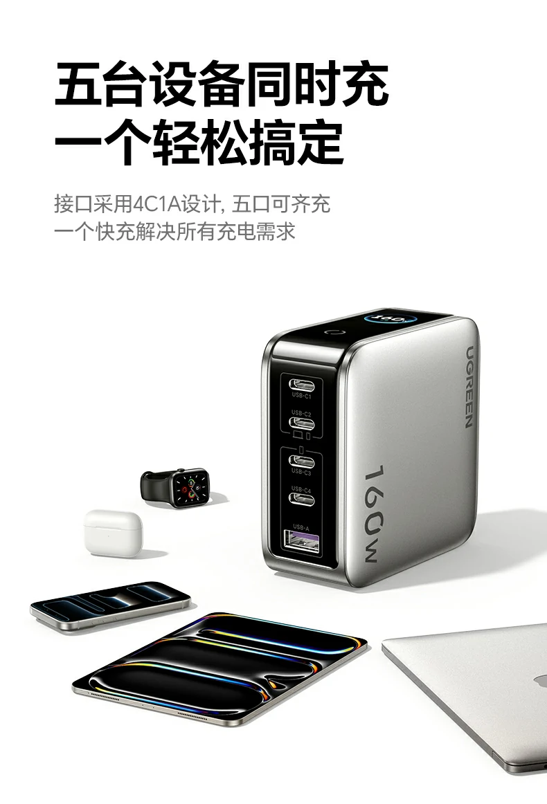 绿联x774 快充功率实时可视化